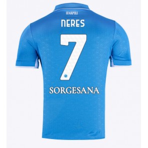 SSC Napoli David Neres #7 Hemmatröja 2024-25 Kortärmad